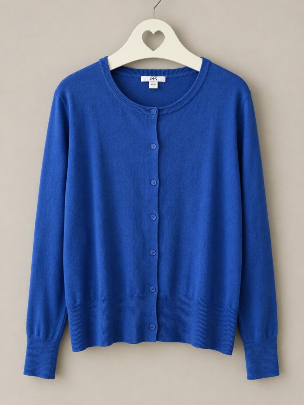 Anne Klein Sport Blue Cotton Blend Cardigan Size XL